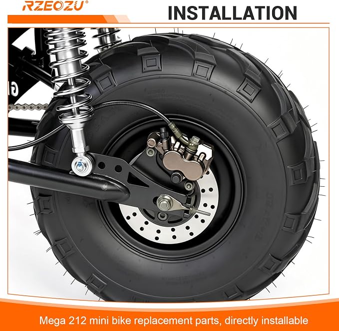 Mini Bike Rear Hydraulic Disc Brake Kit 7/8 Left Brake Master Cylinder Replacement for Mega Moto B212 Coleman B200RSV B200 200cc Minibike Parts 67" Hose