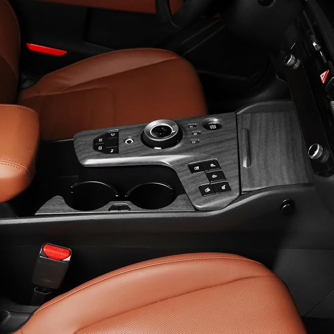 YOUTOOCAR Automatic Gear Shift Panel Covers Interior Trim Compatible with Kia Sportage 2026 Accessories (Wood Grain, with Fingerprint)