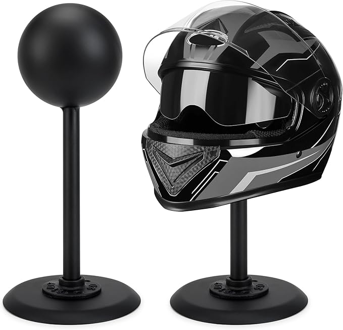 Hat Holders Vintage Dome Shape Design Removable Metal hat stands/Helmet/Cap/Wig Storage Holder Display Stand. (2 Black)