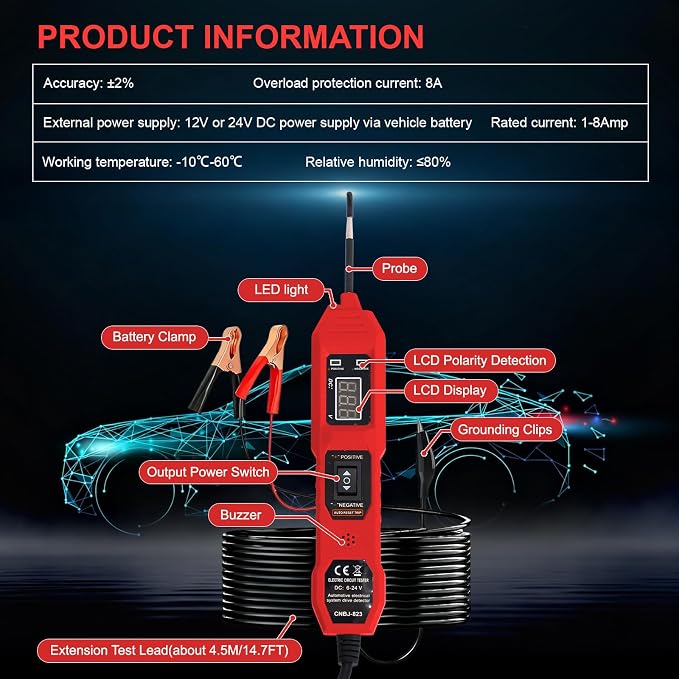 V511 OBD2 Scanner & Power Circuit Probe Tester