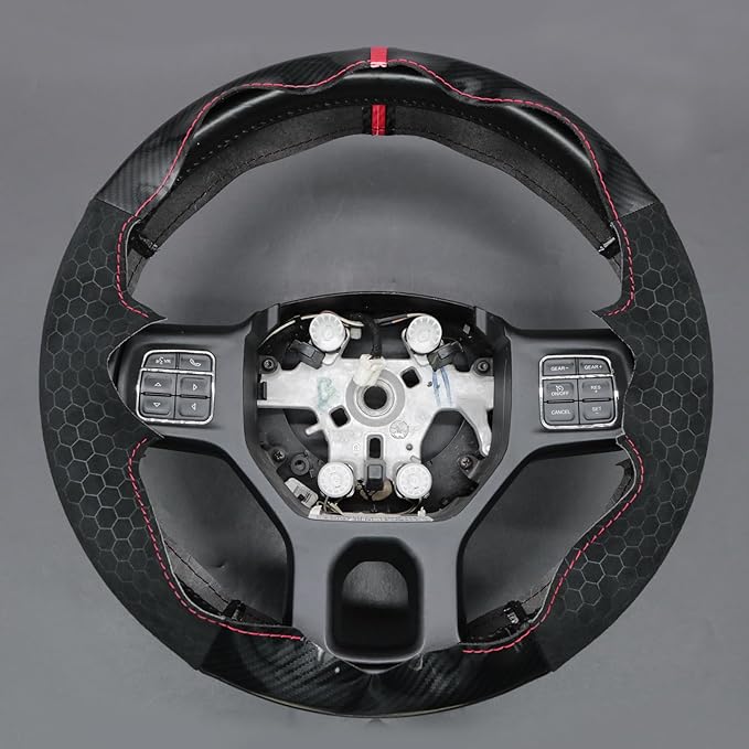 MEWANT Stitching Steering Wheel Cover Wrap for Dodge RAM 1500 2012-2018 1500 Classic 2500 Ram Truck Interior Accessory