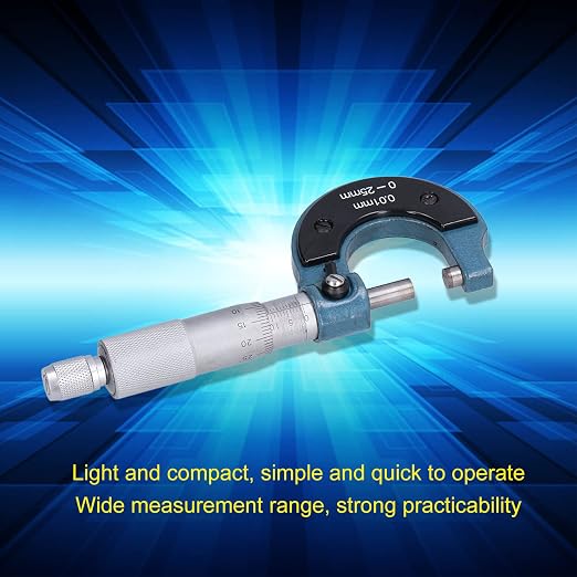 Micrometer 0-25mm Outside Micrometer Metric Thickness Gauge Measuring Tool