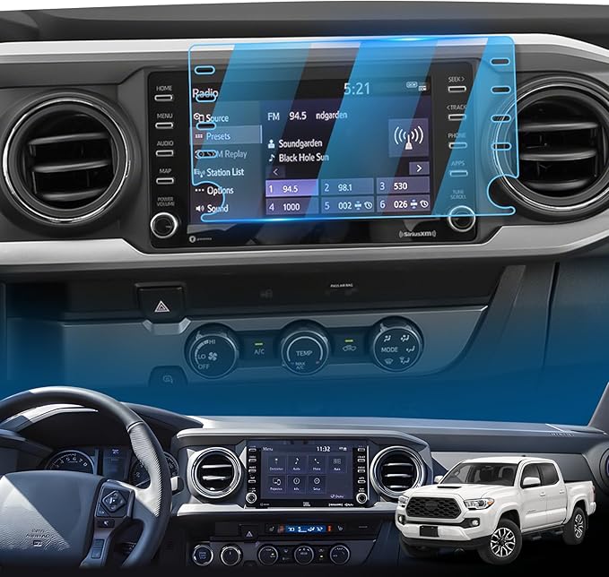 LFOTPP 2019-2021 Corolla Cross Car Navigation Screen Protector for 2019-2022 2023 RAV4 Corolla CHR Tacoma Hatchback 8-Inch Glass 2019-2023 RAV4 C-HR Infotainment Screen Protector Center Touch (8-Inch)