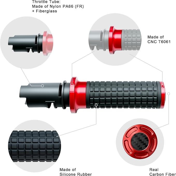 Electronic Throttle Control Handlebar Grips Compatible with 2023 CVO 121 Road Glide/Street Glide, 2024-2025 FLTRX/ST/FLHX, 25-Later Softail