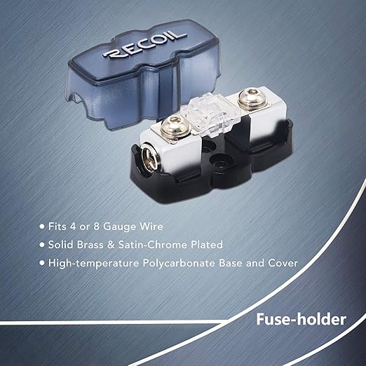 Recoil PCK8 True 8 Gauge 99.99% Oxygen Free Copper Complete Amplifier Wiring Kits, Subwoofer Installation Wiring Wire