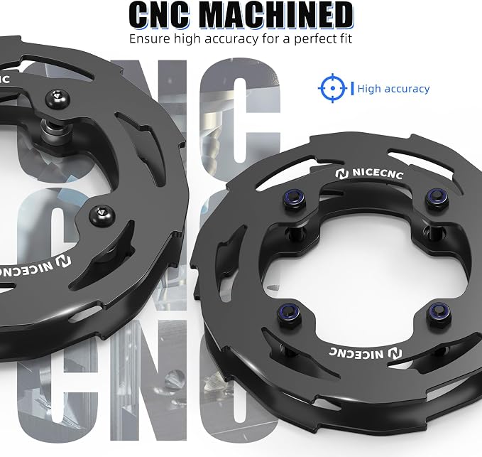 NICECNC Sprocket Guard Chain Cover Protector Compatible with Yamaha YFZ450R 2009 2010 2011 2012 2013-2023, YFZ450R SE 2009-2019 2020 2021 2022 2023, See Fitments Black