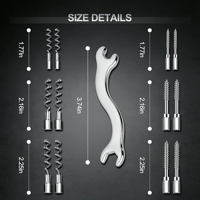 23pcs Gland Packing Extractor Set, Steel Alloy Packing Puller with Flexible Shaft Corkscrew Pulling Hook, Removal Tool Kit with Toolbox