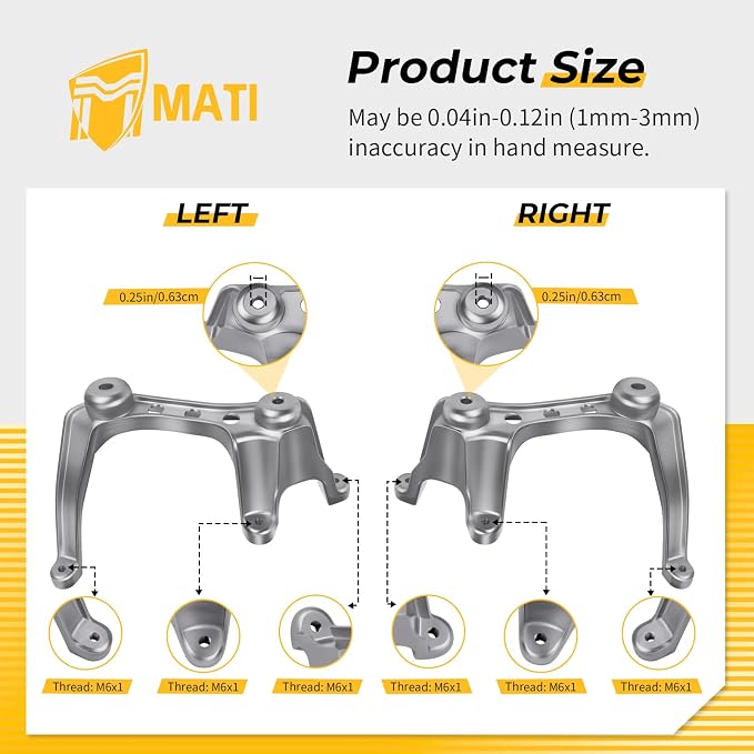 M MATI Front Left & Right Fender Brackets for Yamaha Raptor 350 YFM350 2004-2013 5YT-21514-00-00 5YT-21513-00-00