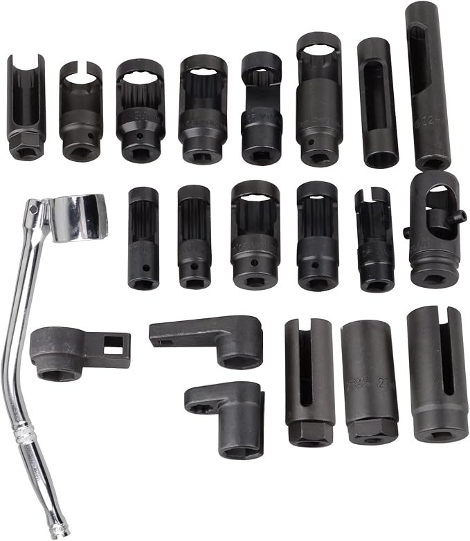 DAYUAN 21pcs Oxygen Sensor Socket Set Bundle with 10Pcs Oxygen Sensor Socket Set Sensor Oil Pressure Sending Unit Removal Kit