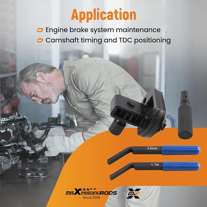 maXpeedingrods 4.6MM & 4.1MM Engine Brake Adjustment Tools with Engine Barring Tool/TDC Locating Pin for Detroit Diesel DD13 DD15 DD16 EPA07 EPA10, W470589042300 W470589022300 W47058900150