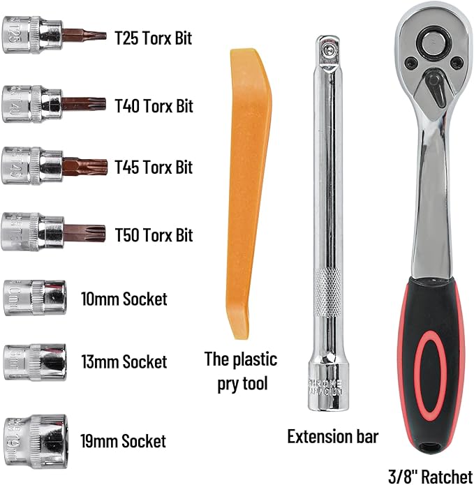 Hardtop Door Removal Tool Kit Compatible with Jeep Wrangler JK JKU JL JLU JT Gladiator Unlimited Sport Sahara Rubicon X,Torx Tools Set Socket for Removal of Door/Roof/Spare Tire/Other Hardware Devices