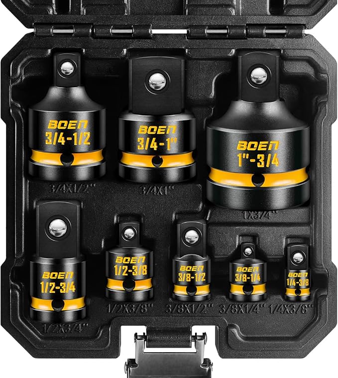 BOEN 33-Piece Metric Socket Set and 8-Piece Adapter/Reducer Kit Bundle