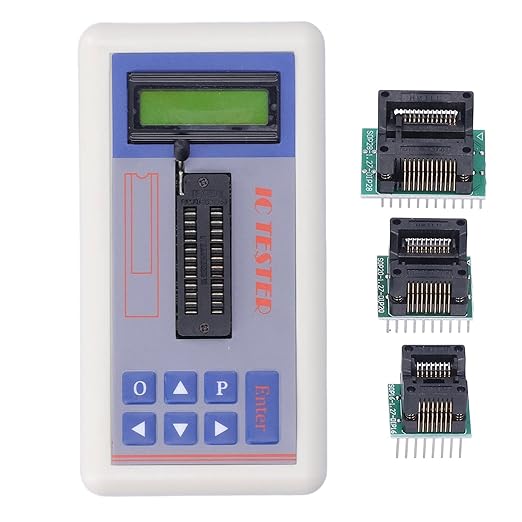 TSH06F Integrated Circuit Tester Multi Functional IC Transistor Meter with 5V 3.3V AUTO Modes for Microelectronics Logic Device Test Transistor Identification (with Terminal)