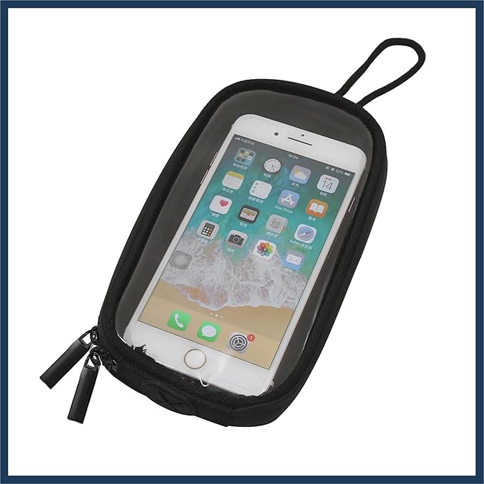 Universal 7'' Magnetic Tank Bag with Headphone Hole PU Leather Waterproof Motorbike Saddlebag for Motorcycle Stylish Design