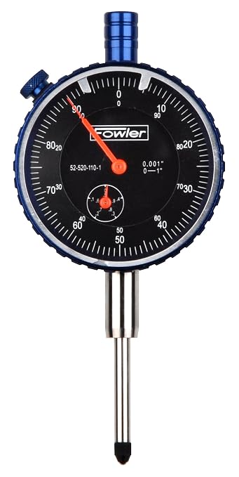Fowler 52-520-110-1, ADG Dial Indicator with 0-1" Measuring Range (Black)