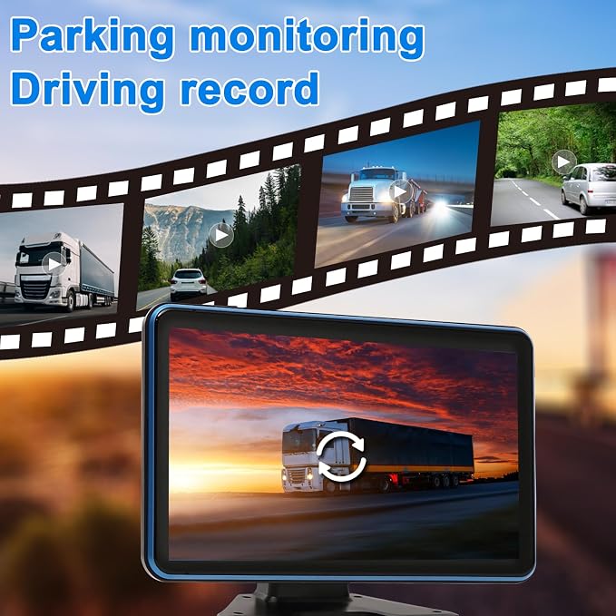 Wired RV Backup Camera System Kit, 10.1" IPS Touch Screen Display Monitor & 3 AHD Cameras with 4 Split Screen 1080P DVR Record IP69 Waterproof for RV Truck Bus Trailer Camper