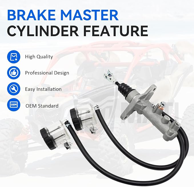 M MATI Brake Master Cylinder for Can Am Maverick X3/Turbo/Trail/Sport Defender Max/Pro/HD Commander 1000/700/Max 705601863 705601549 705601802 705601461