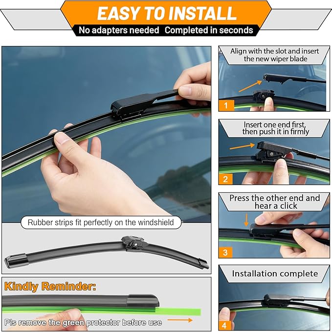 OEM Windshield Wiper Blade Replacement for Mini Cooper Countryman 2017 2018 2019 2020 2021 2022 2023 Original Equipment All-Season Rear Wiper Blade Set 23+21+10 (Set of 3)