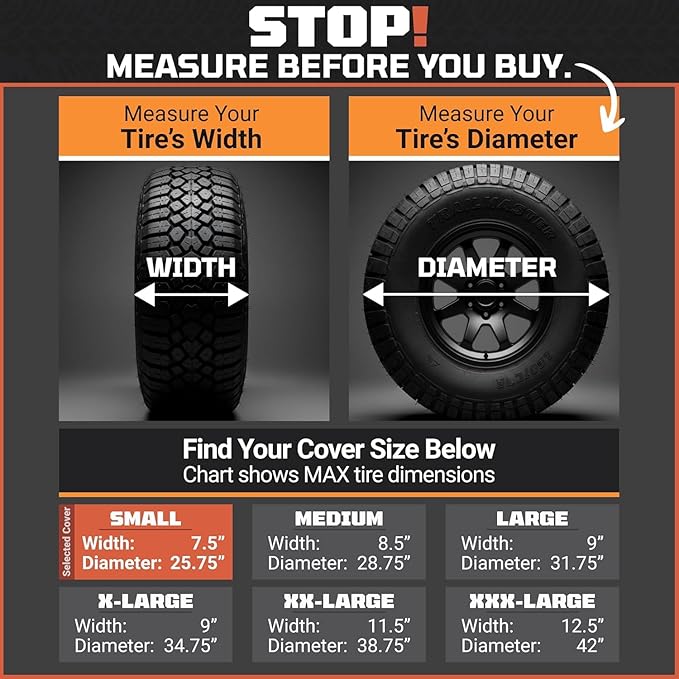 TIRESHIELD PRO Trailer Tire Covers (Set of 2) - Heavy Duty All-Weather UV-Resistant Protective Wheel Covers w/StormLock-System - Year-Round Protection for Your Trailer Tires w/ 23-25.75" Diameter