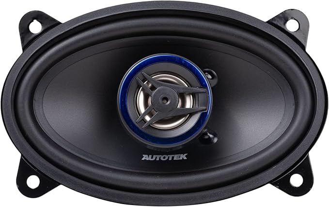 Autotek 2 Pack Street Machine 200W 4x6 Inch 2 Way Car Audio Coaxial Speakers with Neo Mylar Soft Dome Tweeters for Crystal Clear Sound