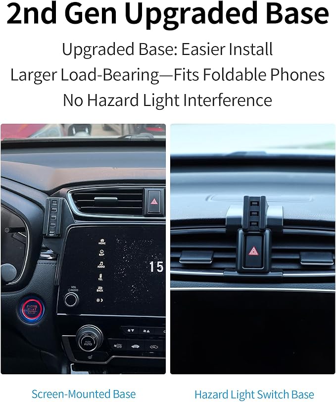 Wireless Charging car Phone Holder for Honda CR-V 2017-2022/CRV Hybrid 2020-2022 Accessories 5/7 inch Screen Fixed Clip,360° Rotation car Phone Mount Compatible with MagSafe