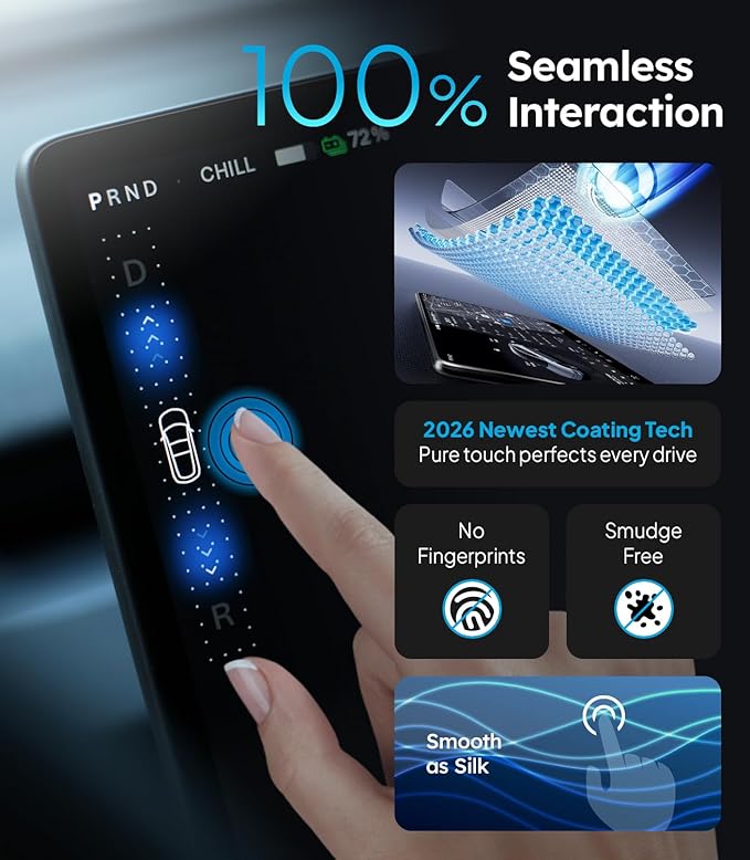 Wigoo Tesla Screen Protector for Cybertruck Matte [No More Glare & Fingerprint] Tesla Cybertruck Accessories, Tempered Glass Protector with Alignment Kit