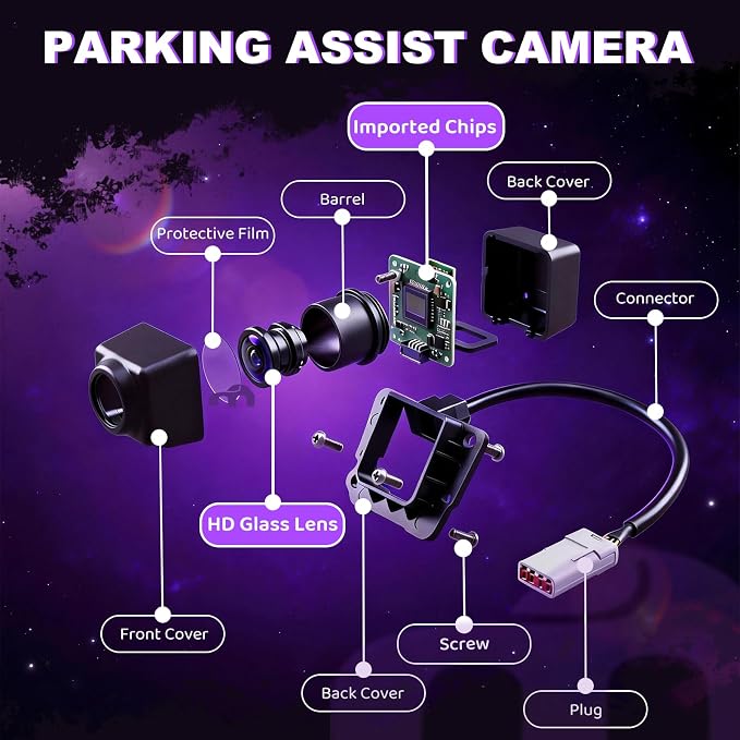Rear View Park Assist Camera 2018 2019 2020 2021 2022 2023 for Subaru Crosstrek (Adopt Glass Lens, IP86 Water Resistance, Imported Chip) 86267-FL000 86267FL000