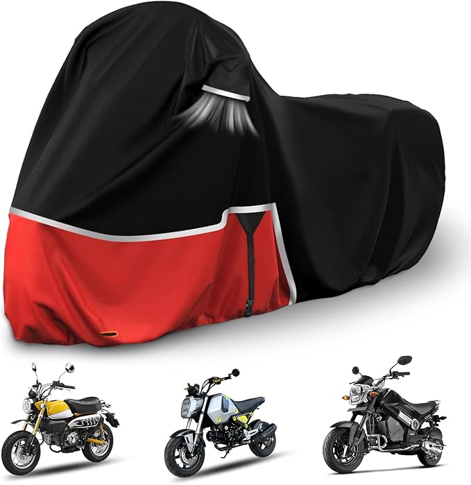 Waterproof Motorcycle Cover Replace for Honda Grom/Monkey/Navi Minimoto Models, 420D Oxford Cloth Motorcycle Cover for Snow Rain Dust Protection