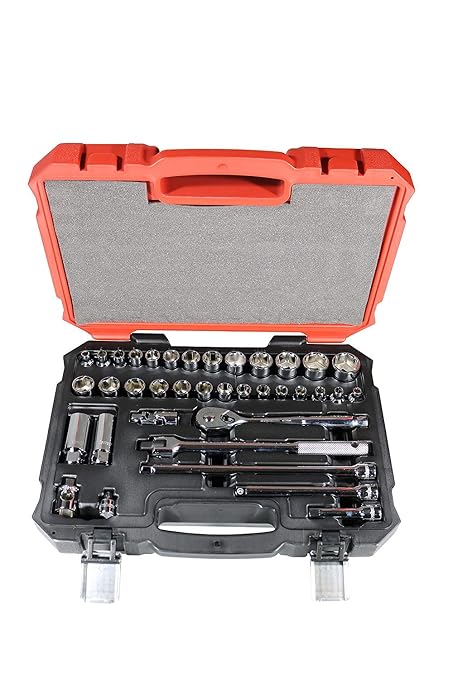 S01002 3/8" Drive 37Piece SAE & Metric Master Socket Set (1 Set)