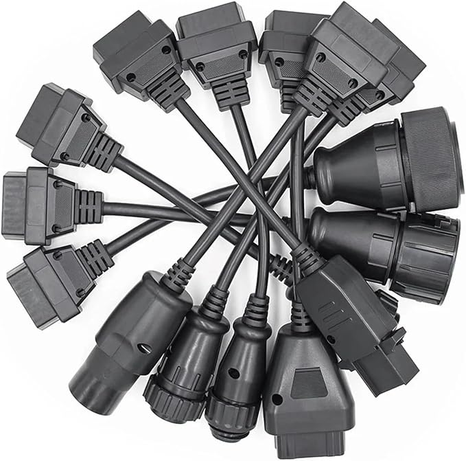 8Pcs Full Sets TCS CDP Multidiag PRO Car Truck OBD Converter Cables OBD2 Diagnostic Interface Connector Extension Cable(8PCS Car Cable)
