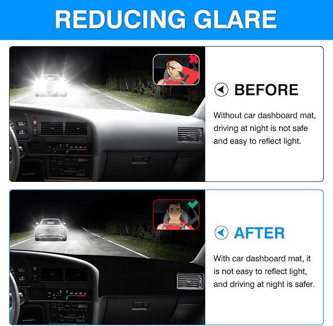 Autorder Dashboard Cover Mat for 1990-1995 Toyota 4Runner Pickup Truck Accessories Dash Cover Upgrade Velvet Dash Mat Sunshade Glare UV Rays Protector