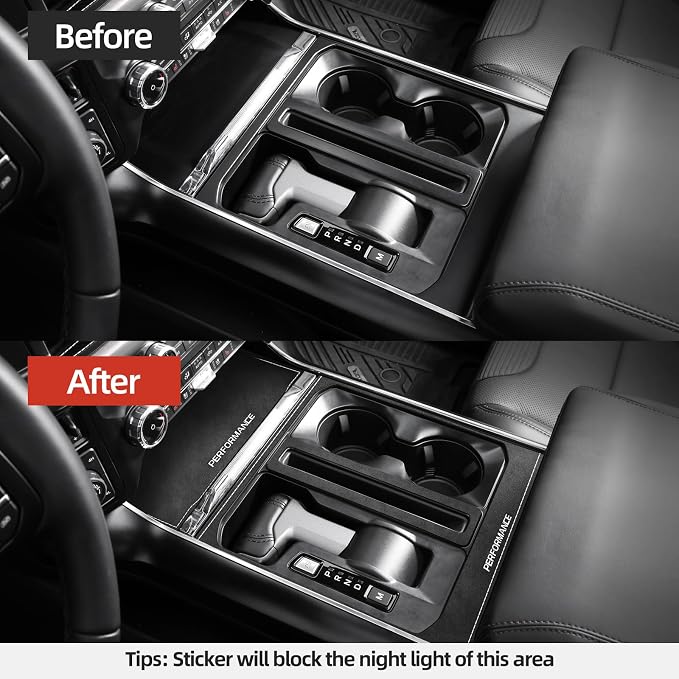BETTERHUMZ Central Control Gear Shift Panel Cover Sticker Compatible with Ford F150 2021 2022 2023 2024 2025 for Alcantara Carbon Leather Car Interior Accessories (Suede Black)
