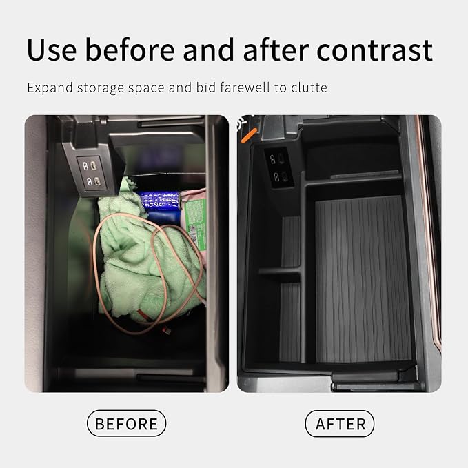 Compatible with 2026 Toyota Sienna accessories Center Console Organizer with Cup Holder, Lower Storage Box Accessory Lower Center Console Tray (Compatible with 2021-2026 Toyota Sienna, Black)