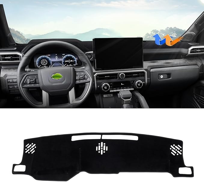 Autorder Dashboard Cover Mat for 2024 2025 2026 Toyota Tacoma / 2025 Toyota 4runner Accessories Dash Cover Upgrade Velvet Dash Mat UV Rays Protector