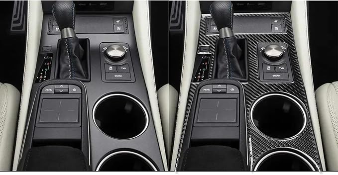 Soft Carbon Fiber Automotive Interiors Gearshift Panel 1/Piece Decorative Sticker for Lexus RC300 350 200T 15-24 Carbon Fiber Interior Accessories
