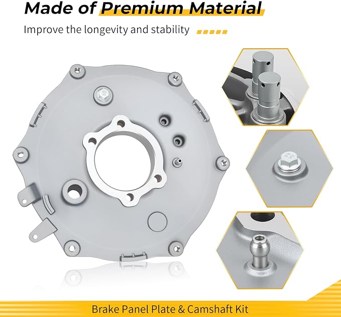 M MATI Rear Brake Panel Plate & Camshaft Kit for Yamaha W-olverine 350 Big B-ear 400 250 2005-2009 Kodiak 400 Bruin 250 350 2003-2006 Grizzly 350 2007-2014 5VH-F5321-01-00 5VH-F5321-11-00