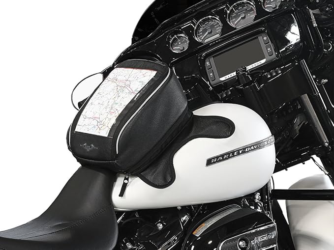 Nelson-Rigg Route 1 Journey Highway Cruiser Magnetic Tank Bag, fits Harley Davidson, Indian, Honda, Yamaha, Suzuki and more