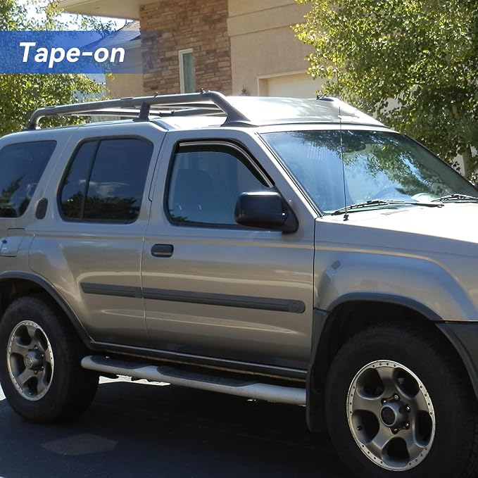 Window Visors Rain Guards for 1998-2004 Nissan Frontier Regular/King/Crew Cab, Out-Channel Window Vent Wind Deflectors Visors Shades for 2000-2004 Nissan Xterra