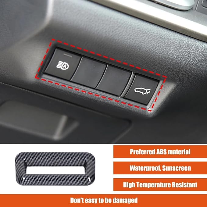 Multi Function Button Frame Interior Modifications Compatible with Toyota Grand Highlander 2024 2025 2026 Fit for 2024-2026 Grand Highlander ABS Accessories(Carbon Fiber)