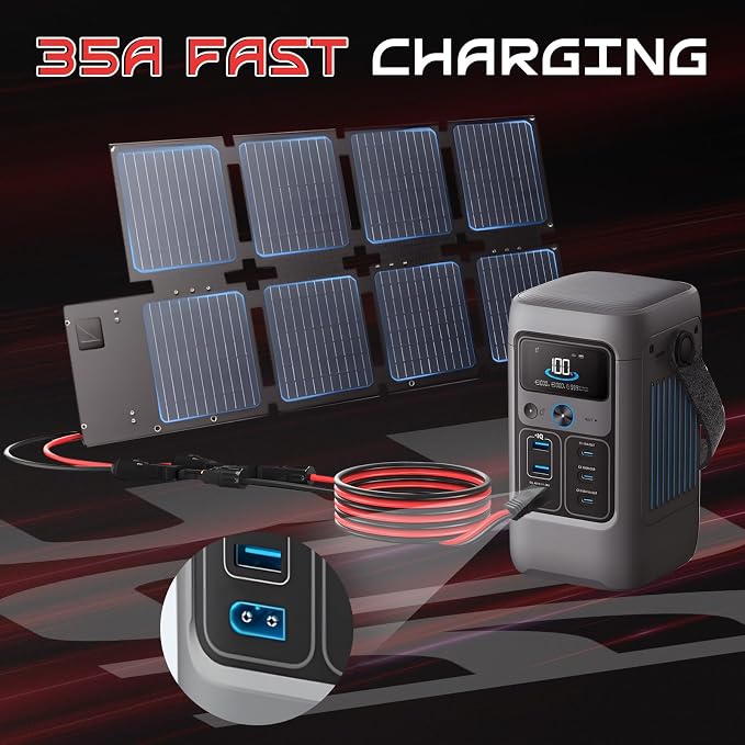 6FT 10AWG XT60 Solar Charging Cable, GIBBAB Solar Panel Connector to XT60 Extension Charge Adapter Cable with Caps & Wire Ties for LiFePO4 Battery RV Portable Power Station Generator
