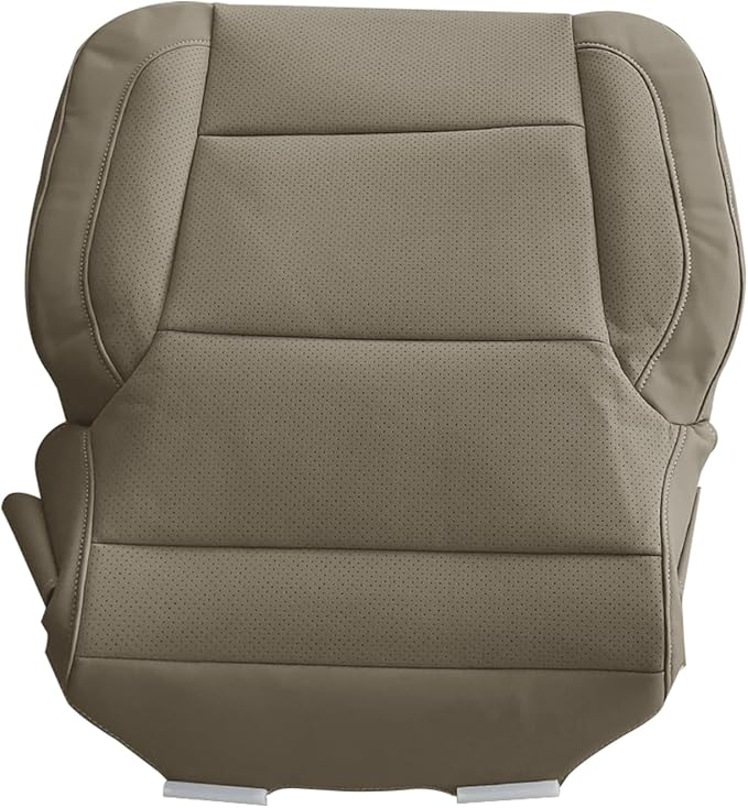 Replacement Driver Side Bottom Seat Cover Perforated | Fits for Chevy Silverado GMC Sierra 1500 2500 3500 2015-2019 Tan (Bottom and Top Back)