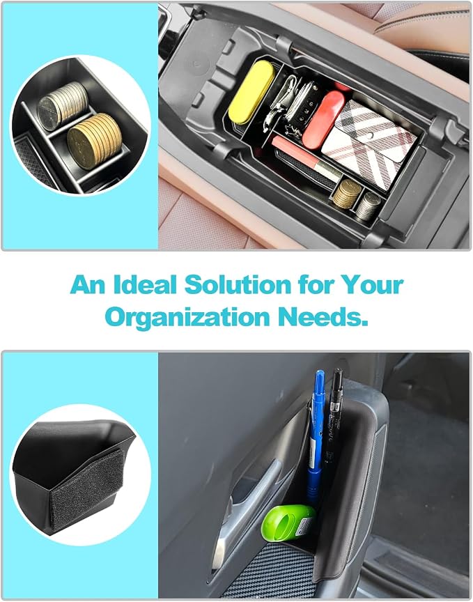 CDEFG 5Pcs for 2023-2026 Mazda CX50 Center Console & Door Handle Organizer | for 2023-2026 Mazda CX-50 Accessories Console Armrest Tray Side Door Trash Container Storage Door Handle Pocket Insert