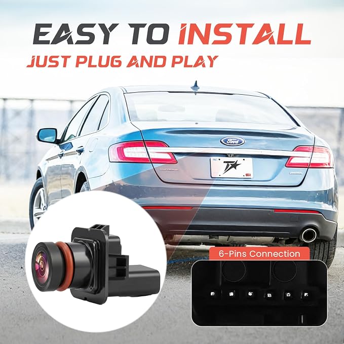 Ford Taurus Backup Camera OEM Kit, Rear View Camera Taurus 2013 2014 2015 2016 2017 2018 2019, Night Vision Reverse Camera Compatible with Taurus Accessories Replacement OE EG1Z19G490A DG1Z19G490A