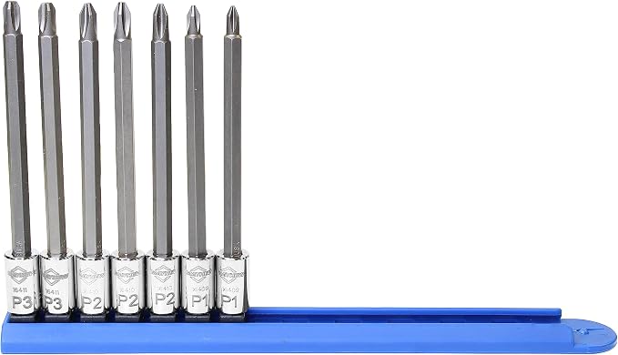 7 PC Phillip Med Insert Socket Bit Set