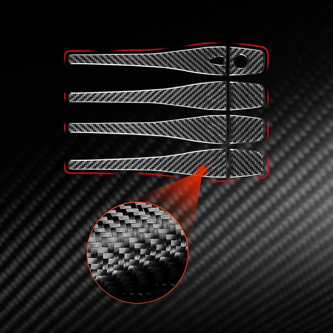 Soft Real Carbon Fiber Compatible with Nissan Altima 2013 2014 2015 2016 2017 2018 Interior Accessories Door Handle Decal Car Exterior Trim