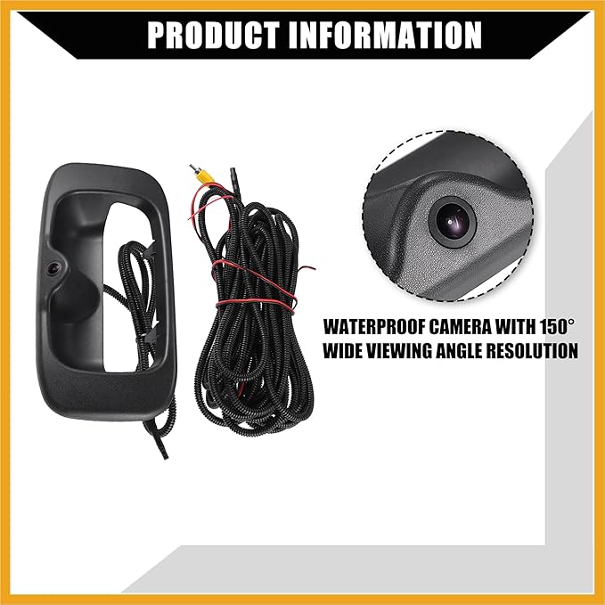 Backup Camera Tailgate Handle for Chevy Silverado 1999-2007 for GMC Sierra 1999-2007 / Rear Tailgate Handle Backup Camera/Durable / 1 Set/Black Replacement