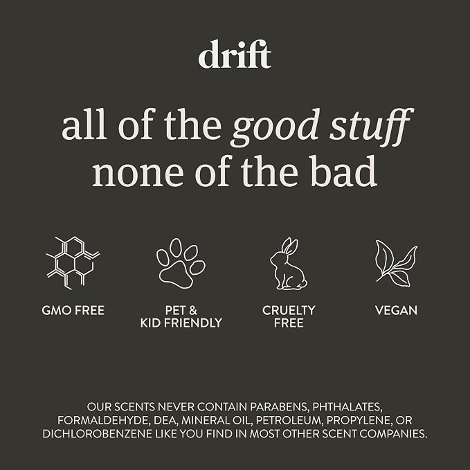 Drift Car Air Freshener - The Original Wood Air Freshener - Car Odor Eliminator - Long Lasting Scent - Metal Clip - Essential Oils - Clean Ingredients - Variety 6 Pack Starter Kit - CLIP INCLUDED