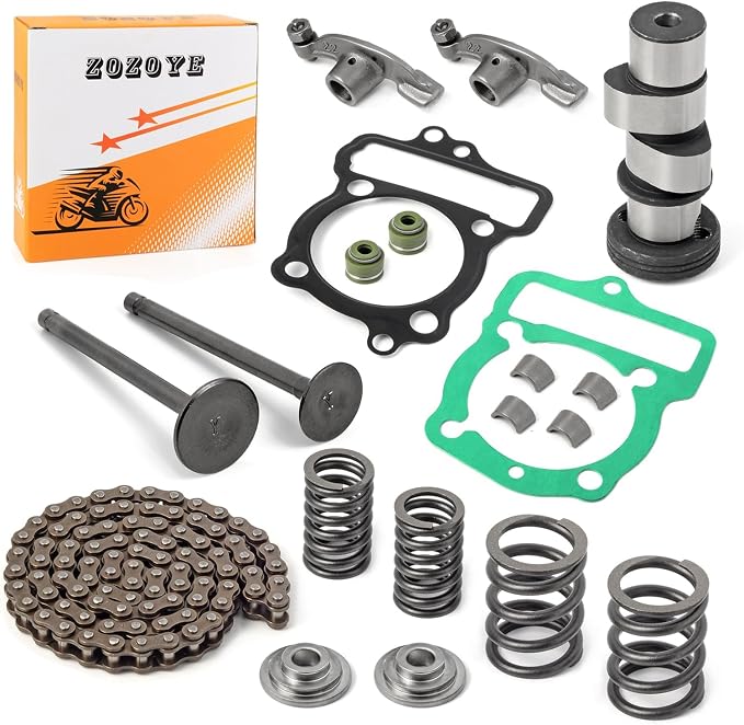 Camshaft Cam Chain Rocker Valve Arm Intake Exhaust Valves w/Seals Spring For HONDA XR100R CRF100F 1985-2013 XL100S 1979-1985