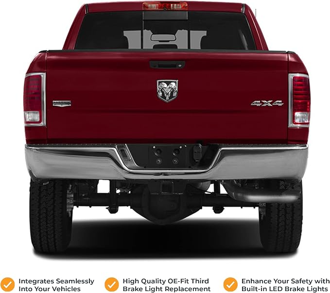 Brandmotion RAM Cargo Plug N Play Adapter Harness FLTW-7627 (2013-2018) Heavy-Duty Seamless 3rd Brake Light Camera Integration for Factory Radio with Toggle Switch
