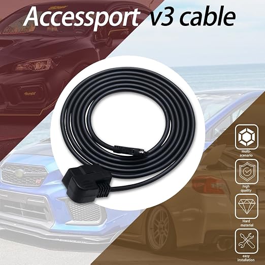 XTPTFABS Access Port OBD2 OBDII Cable Compatible with Cord V3 Sub-aru Ford VW WRX STI Focus Evo BMW,Fits: All Cars that use V3 Accessports